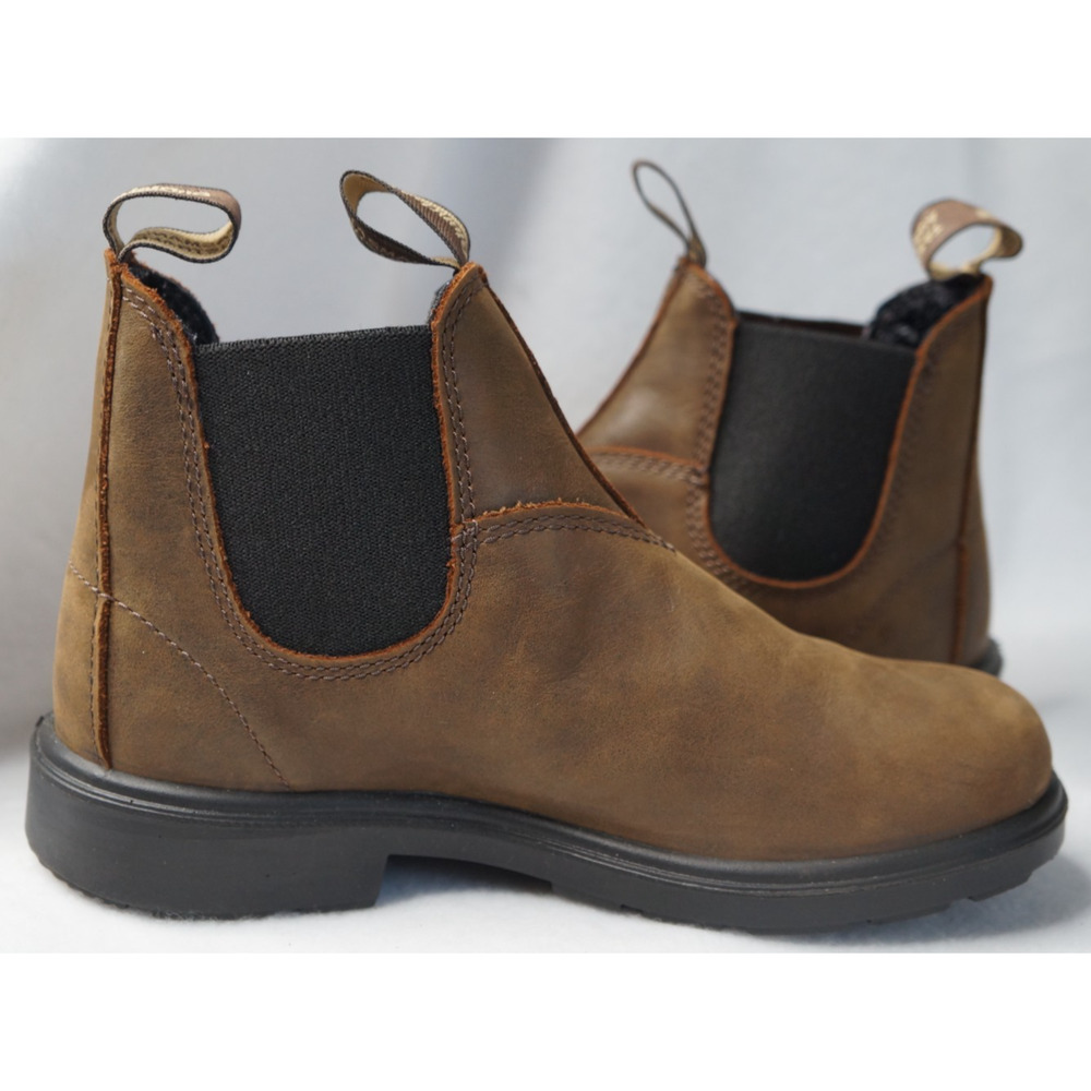 BLUNDSTONE Kids’ Series #565 Rustic Brown Leather Chelsea Boots AU 2 US -3.5 - Picture 7 of 11